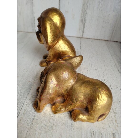 McFarlin‎ Gold Leaf dog puppy hetrick home decor set unique - Picture 5 of 6
